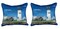 Pair of Betsy Drake Scituate MA Lighthouse Large Pillows 16 Inch x 20 Inch